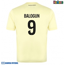 Camisa de Futebol AS Monaco Folarin Balogun #9 Equipamento Alternativo 2025-26 Manga Curta